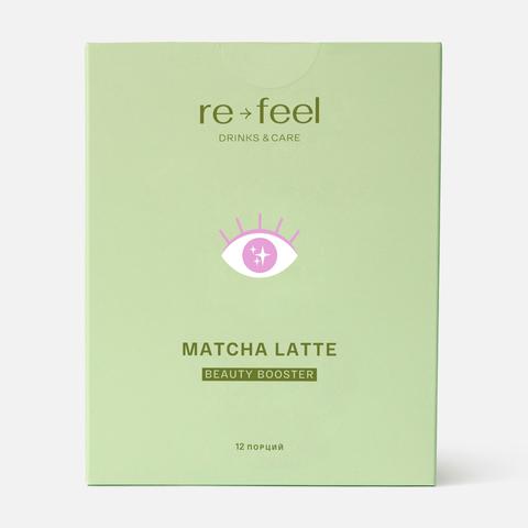 Изображение товара Матча-латте Re-feel с коллагеном и кокосовым молоком, 12 саше