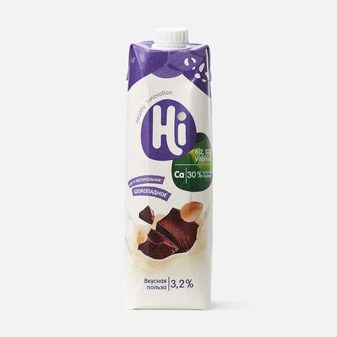 Изображение товара Растительный напиток Hi, шоколад, 3,2%, 1 л