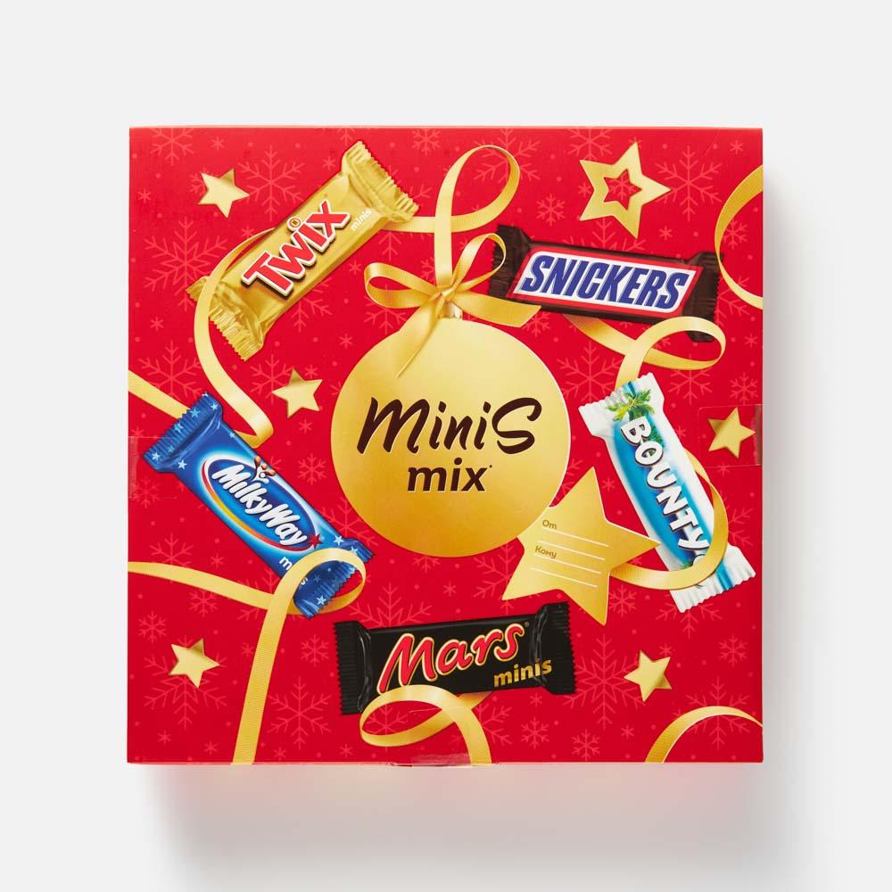 Изображение товара Подарочный набор Minis mix 160 г сладости шоколадные батончики подарочный