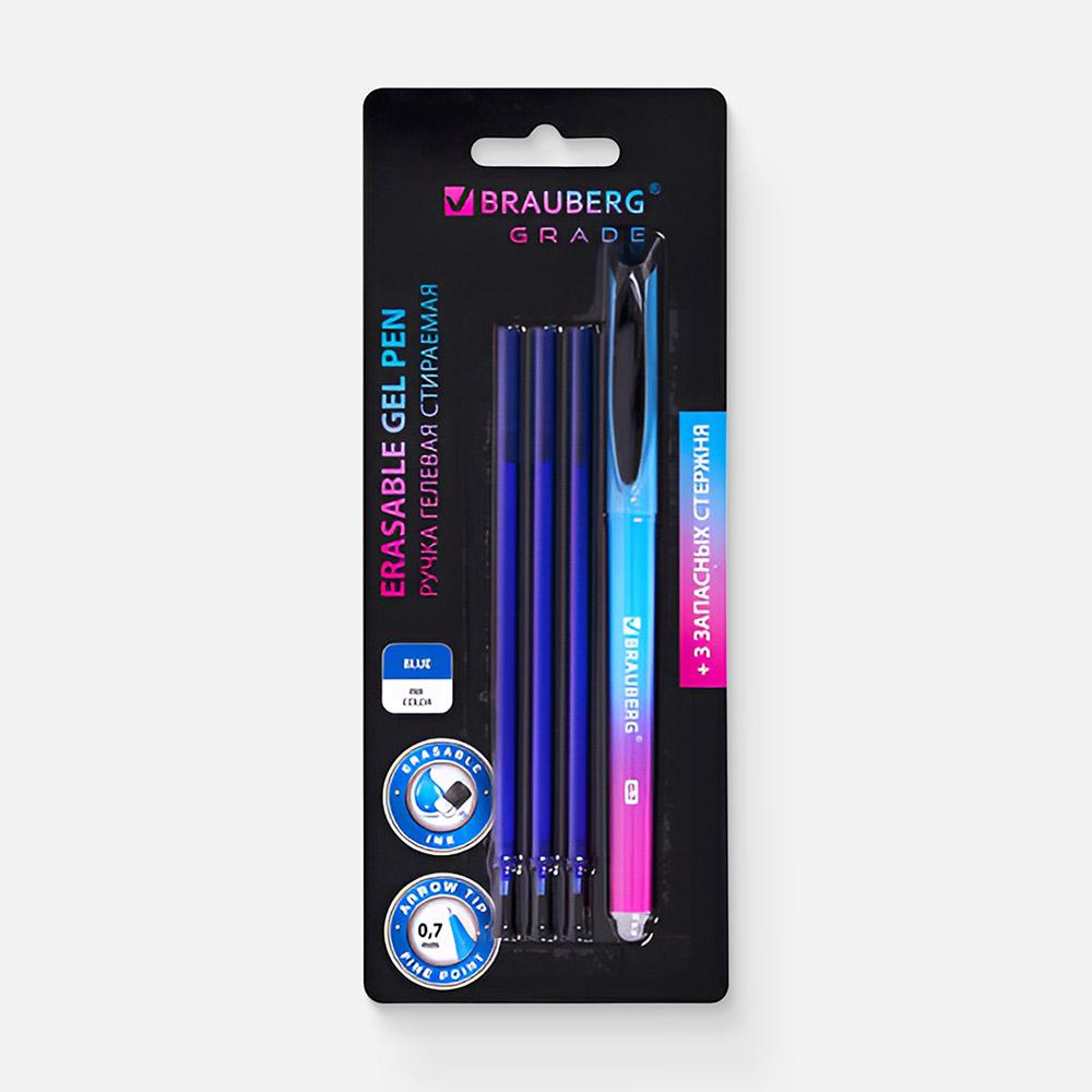 Изображение товара Гелевая ручка Brauberg Fruity с синими чернилами и 3 стержнями