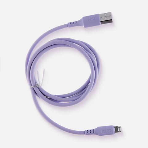 Изображение товара Кабель Defender, USB-A-Lightning, 2.4А, фиолетовый, 1 м