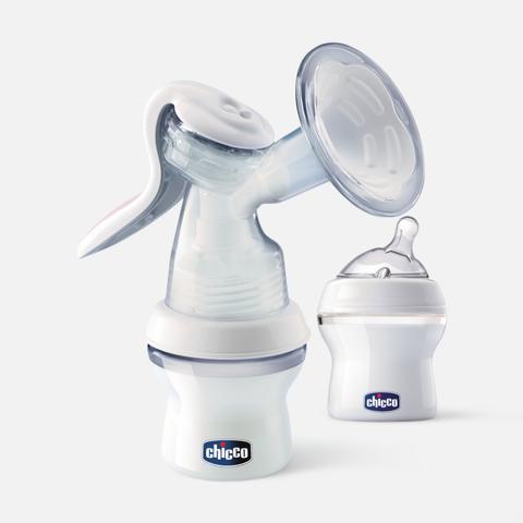 Изображение товара Ручной молокоотсос Chicco, с бутылочкой Natural Feeling