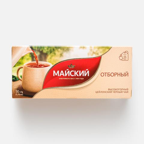 Изображение товара Чёрный чай Майский, Отборный, цейлонский, в пакетиках, 25 шт.