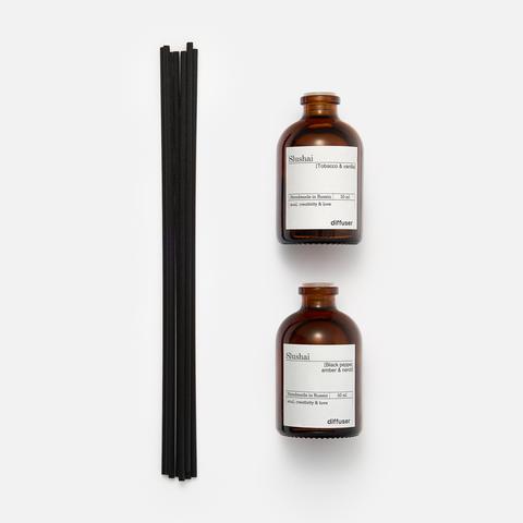 Изображение товара Набор ароматических диффузоров Slushai, Tobacco — 50 мл, Pepper — 50 мл