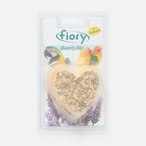 Изображение товара Био-камень Fiory Hearty Big для птиц, с лавандой, в форме сердца, 100 г