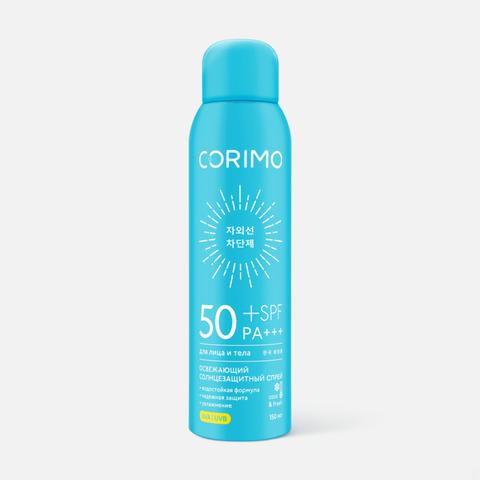Изображение товара Спрей для лица и тела Corimo, солнцезащитный, освежающий, Spf 50+, 150 мл