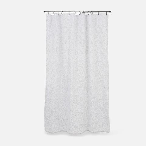 Изображение товара Тканевая занавеска-штора для ванной Moroshka, Shelest, 180х200 см, белая, серая