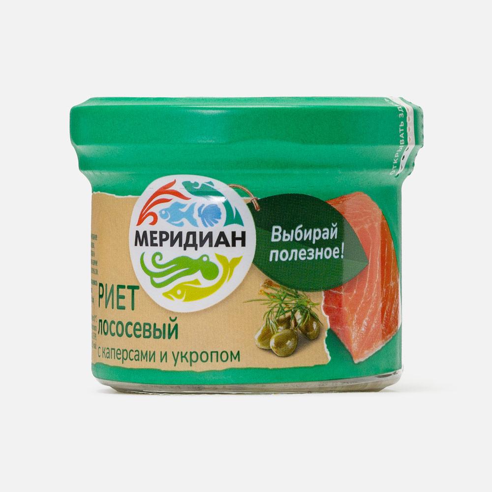Изображение товара Риет Меридиан лососёвый, с каперсами и укропом, 100 г
