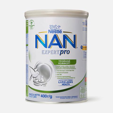 Изображение товара Сухая смесь Nan Тройной комфорт, молочная, с рождения, 400 г
