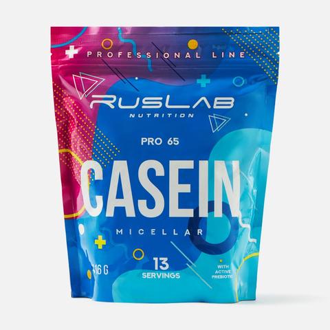 Изображение товара Казеин мицеллярный RusLabNutrition Casein Pro 65 вкус ванильное мороженое, 416 г