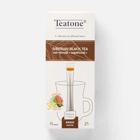 Изображение товара Чёрный чай Teatone, Сибирский, с ароматом кедра и можжевельника, в стиках, 15 шт.