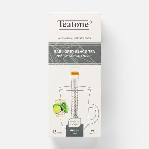 Изображение товара Чёрный чай Teatone, с ароматом бергамота, в стиках, 15 шт.
