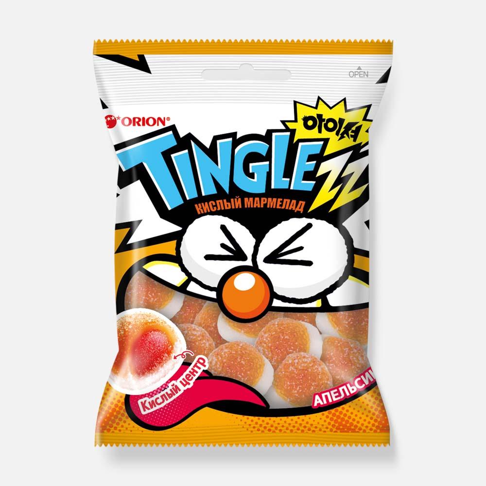 Изображение товара Жевательный мармелад Orion Tinglezz кислый со вкусом апельсина 50 г