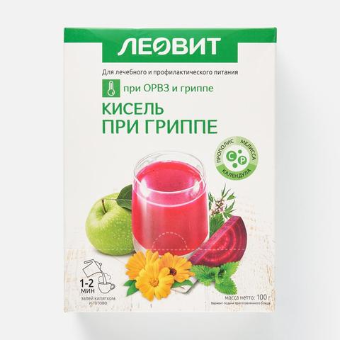 Изображение товара Кисель Леовит при гриппе, пакеты, 20 г, 5 шт.