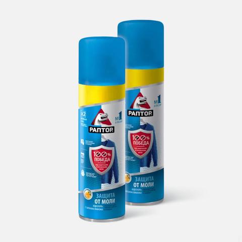 Изображение товара Аэрозоль Раптор, антимоль, 2x235 мл