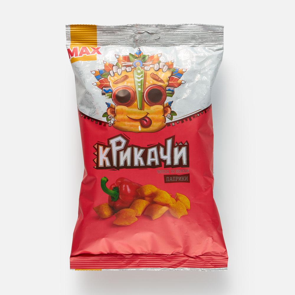 Изображение товара Пшеничные чипсы Крикачи паприка 80 г хрустящий вкусный перекус