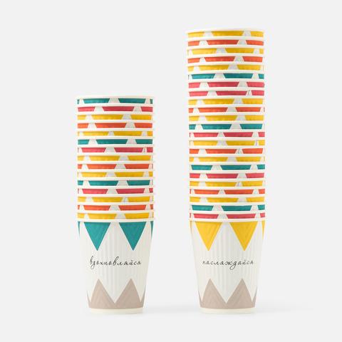 Изображение товара Одноразовые стаканы Scandipakk, Кофе-пауза, бумажные, d9 см, 300 мл, 40 шт.