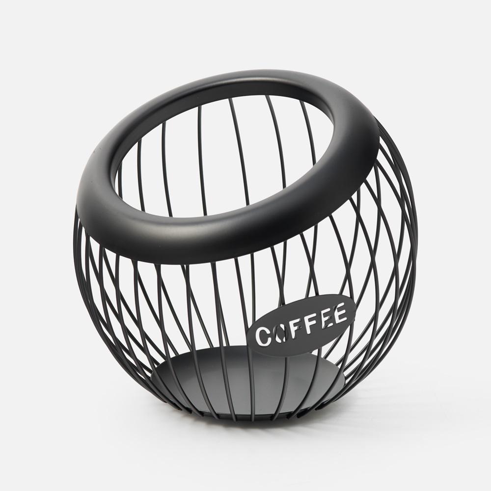 Изображение товара Ваза для фруктов, металлическая, чёрная, 20x20x19 см