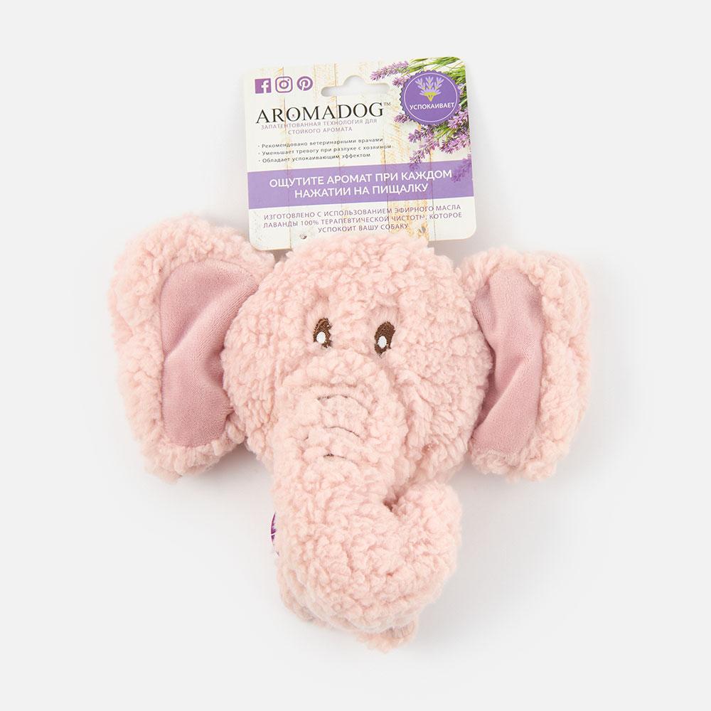 Изображение товара Игрушка Aromadog Big Head для собак слон розовая - мягкая и прочная игрушка