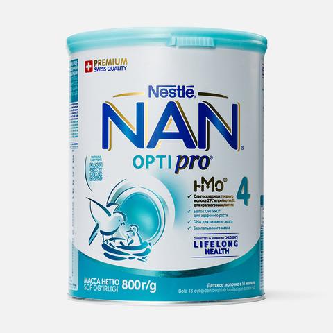 Изображение товара Смесь сухая Nan Optipro 4 молочная, для роста, иммунитета и развития мозга, с 18 месяцев, 800 г