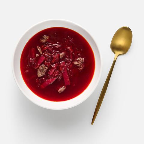 Изображение товара Готовый борщ с говядиной Pinskiy & Co 300 г натуральный вкус