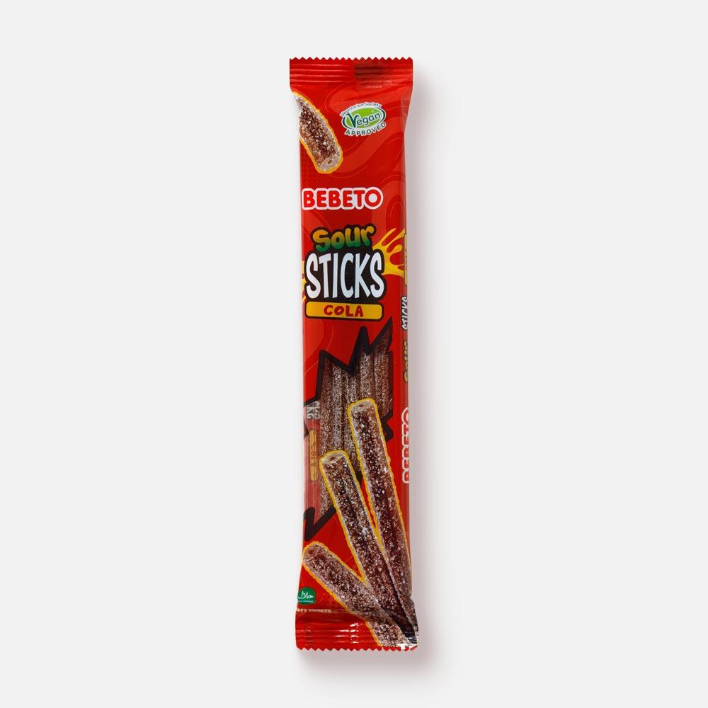Изображение товара Жевательный мармелад Bebeto, Sour Sticks Cola, со вкусом колы, 30 г