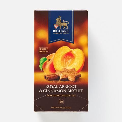 Изображение товара Чёрный чай Richard Royal Apricot & Cinnamon Biscuit, в пакетиках, 20 шт.