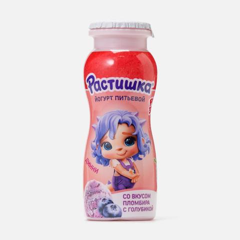 Изображение товара Питьевой йогурт Растишка, пломбир с голубикой, с 3 лет, 90 г