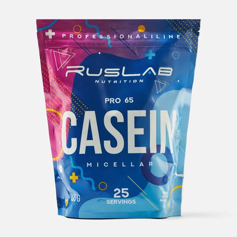 Изображение товара Казеиновый протеин RusLabNutrition Casein Pro 65, клубника со сливками, 800 г
