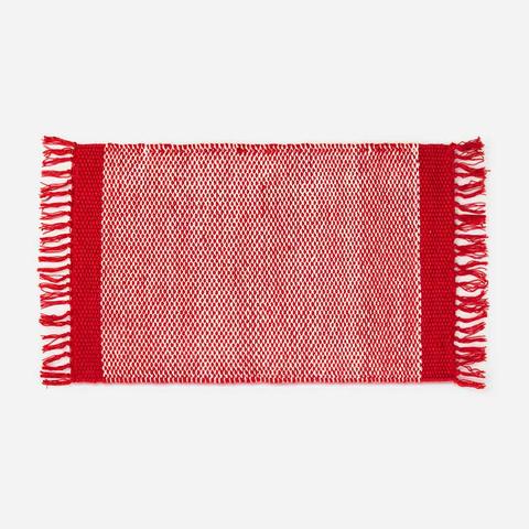 Изображение товара Коврик PR 331, с кисточками, красный, 60х90 см