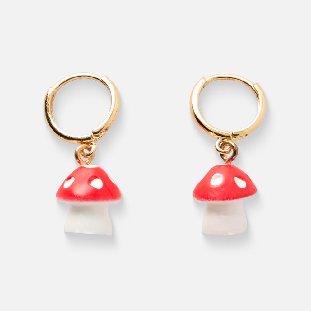 Изображение товара Женские серьги Cosmic Crush Грибочки из металла с пластиковыми вставками