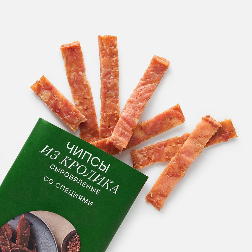 Изображение товара Сыровяленые мясные чипсы Самокат из кролика со специями 30 г