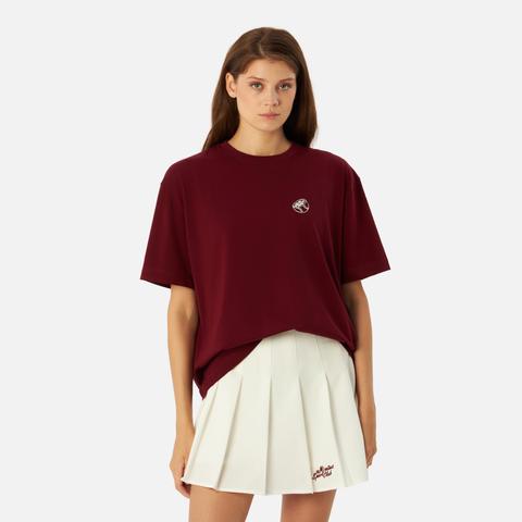 Изображение товара Футболка унисекс Самокат Спорт клуб, с принтом, бордовая, S-M