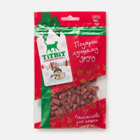 Изображение товара Лакомство Titbit Новогодняя коллекция, для кошек, рыбки с лососем, 50 г