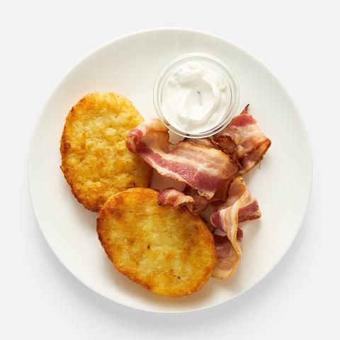 Изображение товара Хашбраун Самокат с беконом 170 г - хрустящие картофельные оладьи