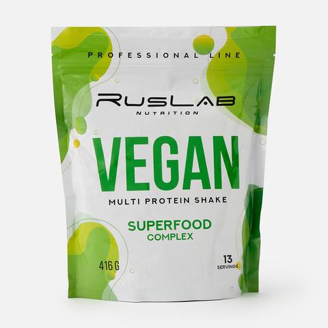 Изображение товара Протеиновый коктейль RusLabNutrition Multi Vegan Protein Shake, ваниль, 416 г