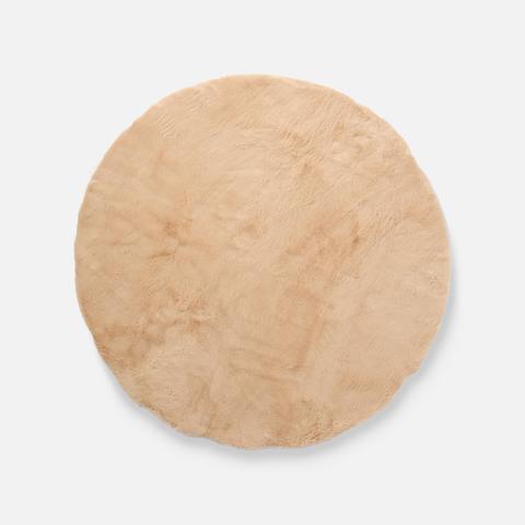 Изображение товара Меховой коврик, корица, D 100 см