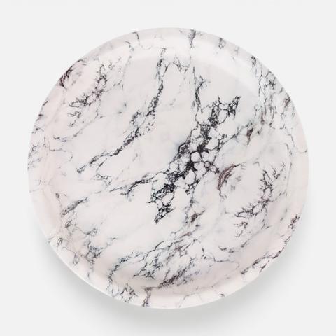 Изображение товара Поднос Домовой, белый мрамор, 28х2,2 см