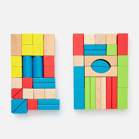 Изображение товара Конструктор деревянный цветной 50 элементов Hape, 1 шт.