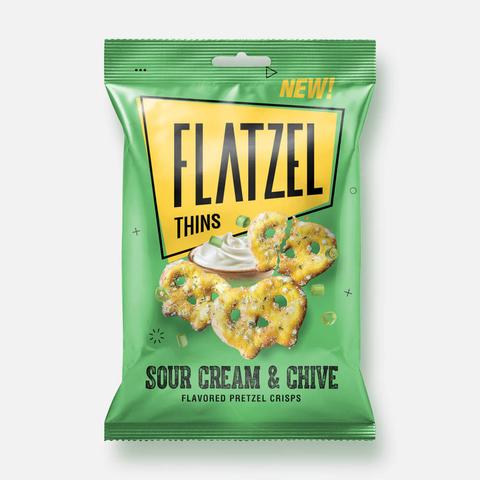 Изображение товара Из Турции: Претцели Flatzel, сметана и зелёный лук, 65 г