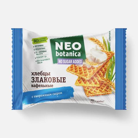 Изображение товара Хлебцы Neo-botanica, вафельные, злаковые, с творожным сыром, 75 г