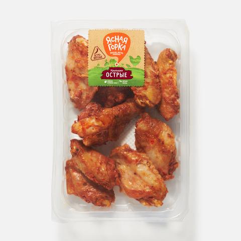 Изображение товара Варёно-копчёные крылышки Ясная горка, из мяса цыплят-бройлеров, острые, 250 г