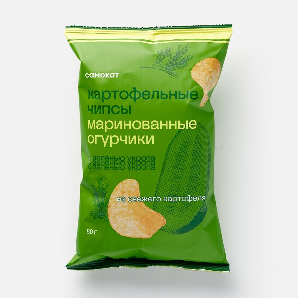 Изображение товара Картофельные чипсы Самокат со вкусом маринованных огурчиков 80 г