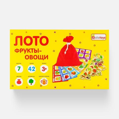 Изображение товара Лото для детей Alatoys, Фрукты-Овощи, Монтессори