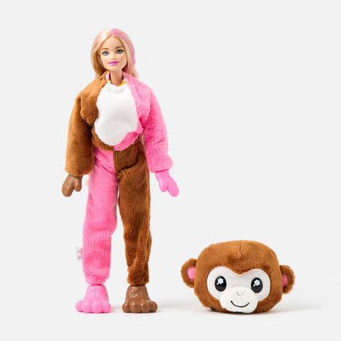 Изображение товара Кукла Barbie Милашка-проявляшка Джунгли с костюмом обезьяны и аксессуарами, HKR01