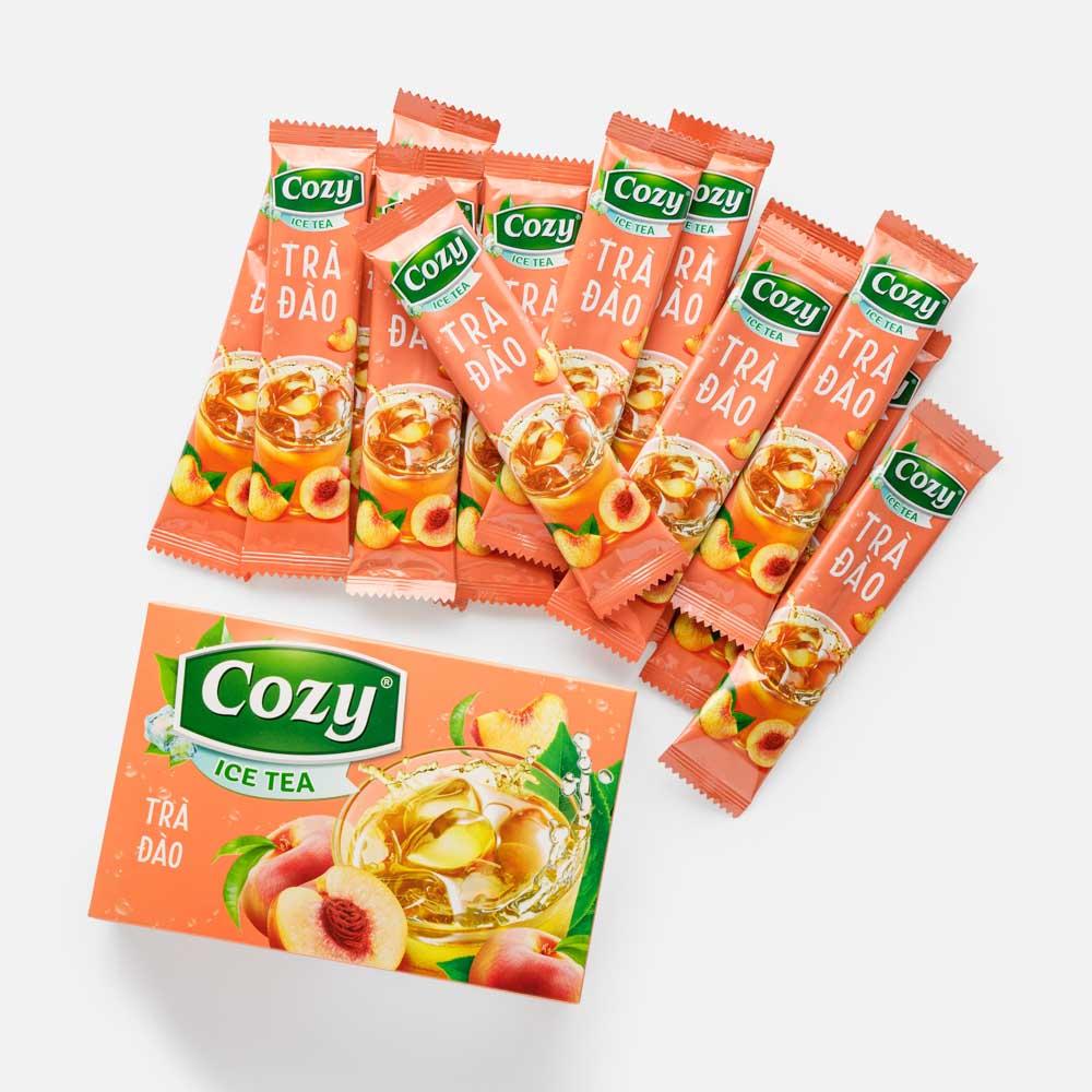 Изображение товара Растворимый чай Cozy с ароматом персика, стики 16 шт Вьетнам