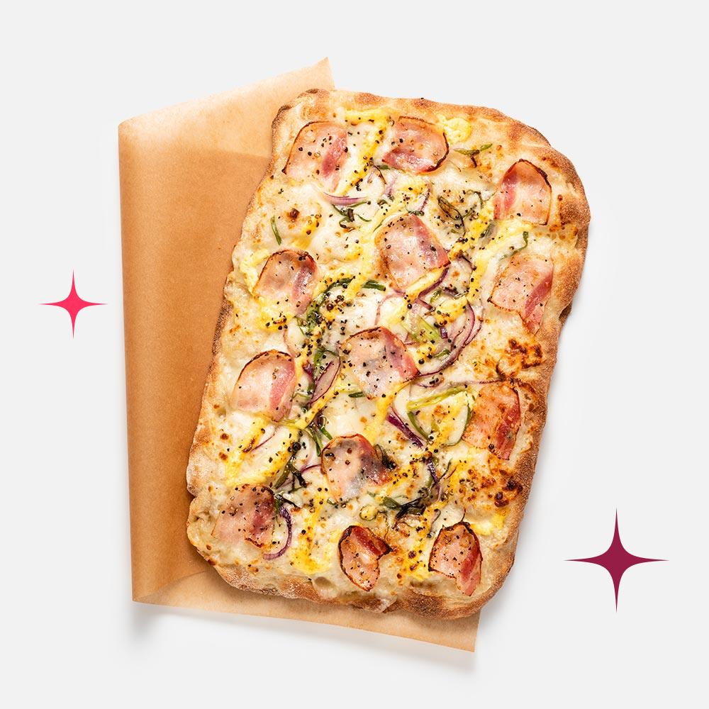 Изображение товара Пицца карбонара самокат Zotman 420 г - оригинальный вкус и быстрое приготовление