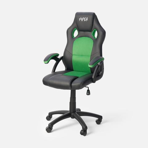 Изображение товара Кресло игровое Hiper Ontario HGC005, чёрный, зеленый, 1 шт.