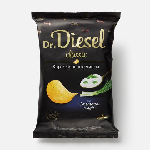 Изображение товара Чипсы Dr. Diesel, сметана и лук, 120 г
