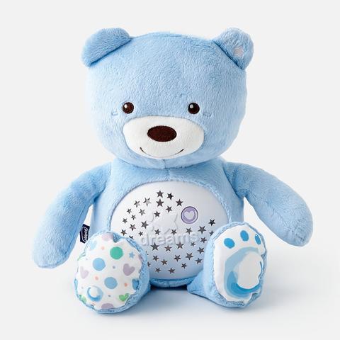 Изображение товара Игрушка-комфортер развивающая музыкальная Chicco Мишка с проектором, синий, 0 мес+, 1 шт.